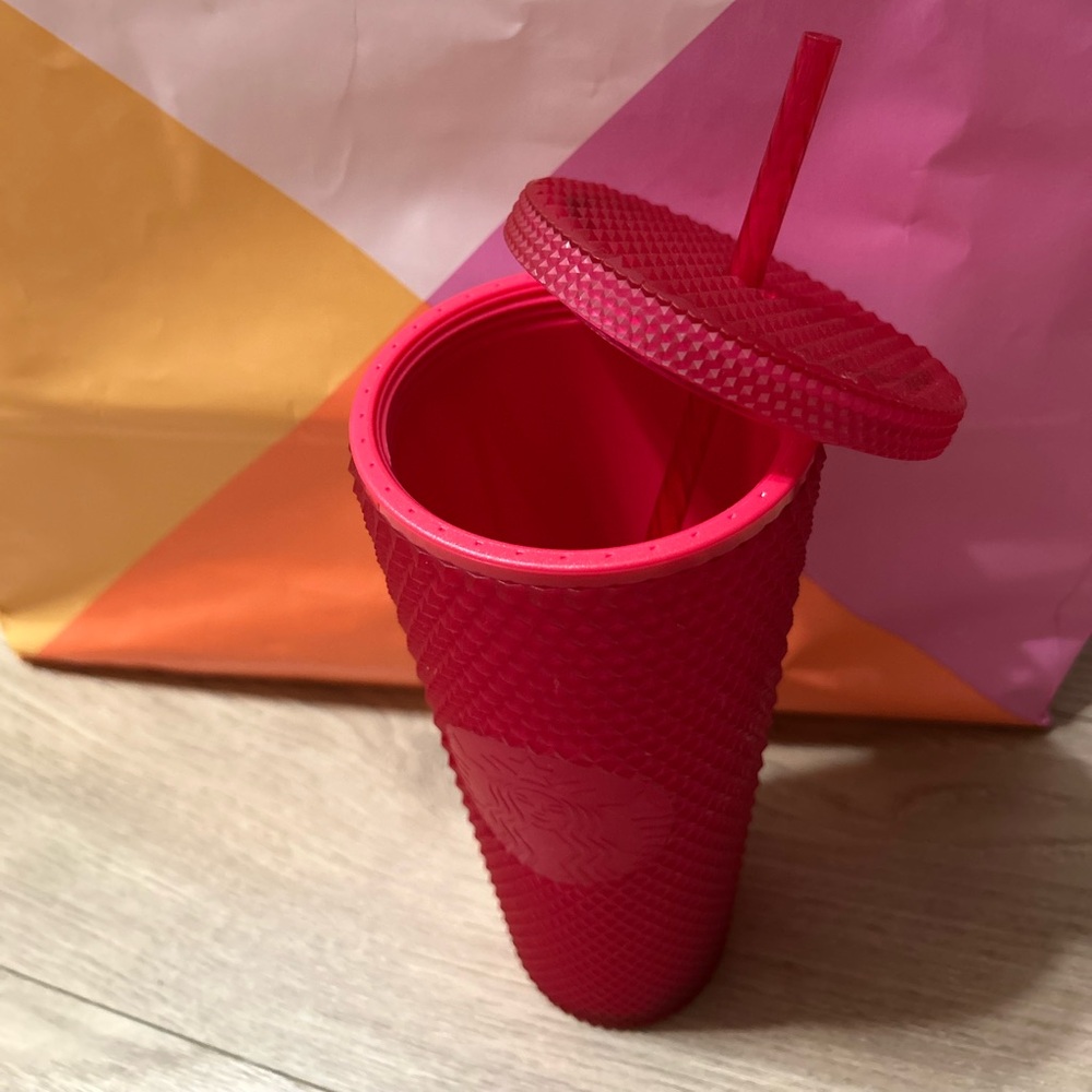 Vibrant Pink Textured Tumbler from Starbucks
